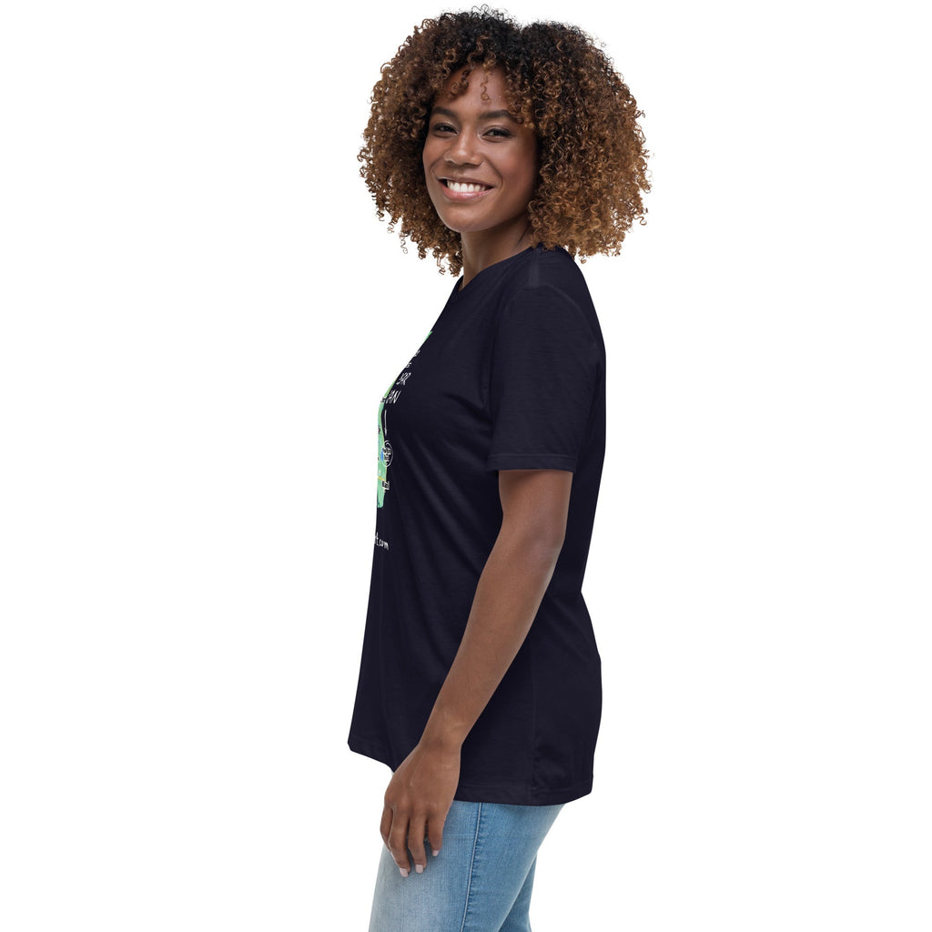 Iran/Trump Golfing Women's Relaxed T-Shirt notsobreitbart.com