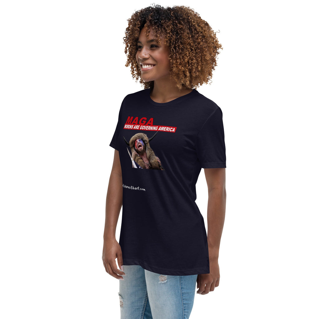 Morons Are Governing America Women's Relaxed T-Shirt notsobreitbart.com