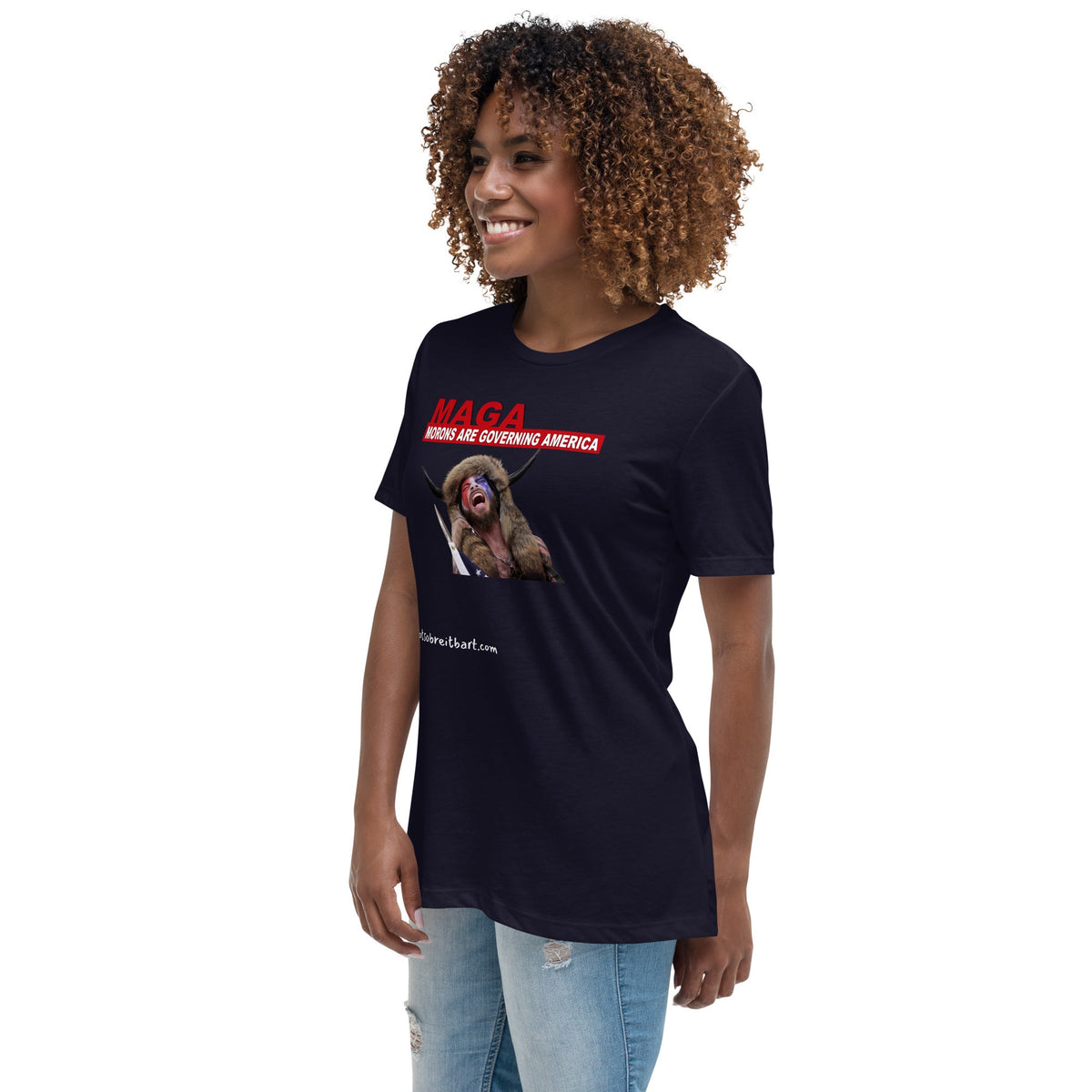 Morons Are Governing America Women's Relaxed T-Shirt notsobreitbart.com