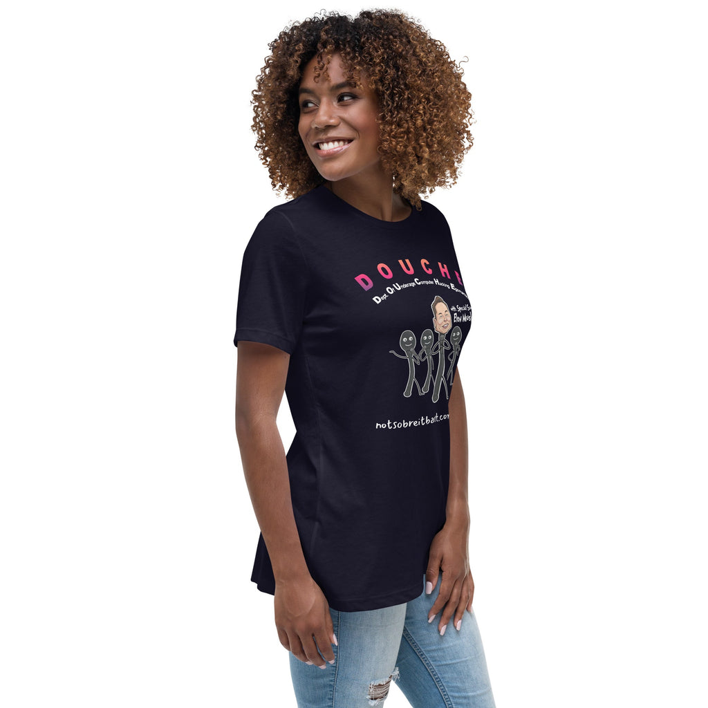 Elon Musk/Doge/Douche Women's Relaxed T-Shirt notsobreitbart.com