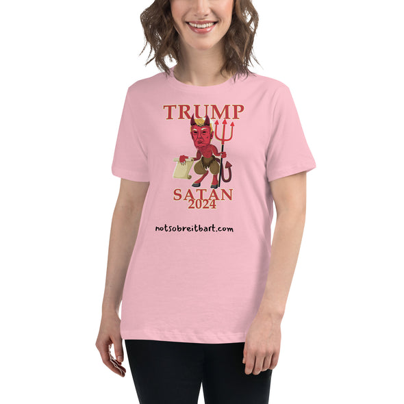 TRUMP/SATAN Women's Relaxed T-Shirt notsobreitbart.com