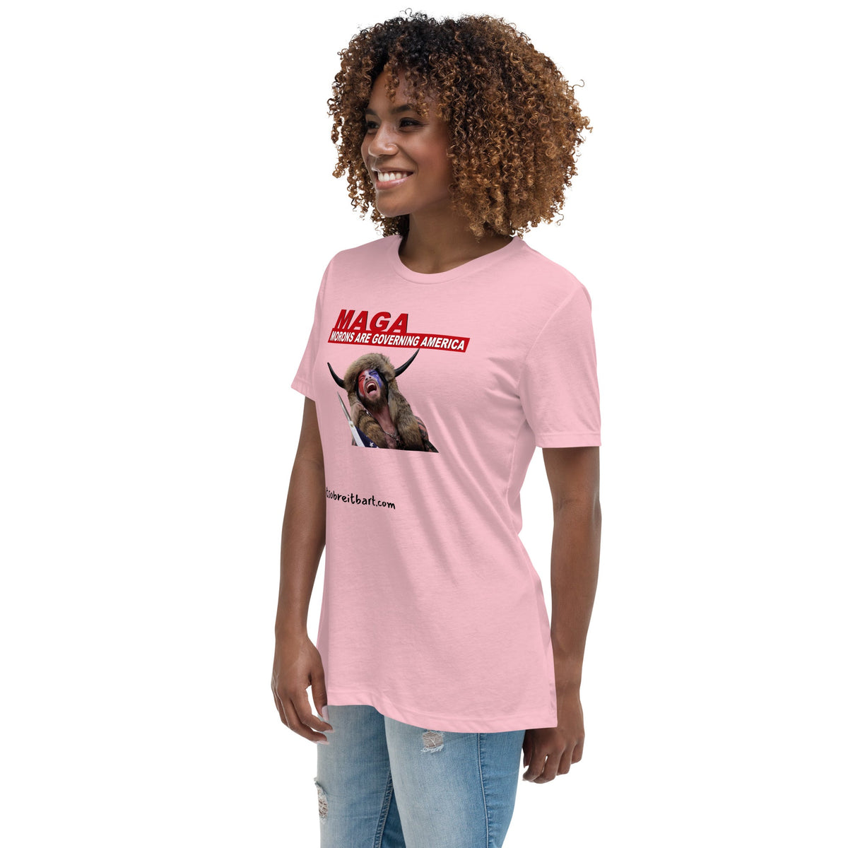 Morons Are Governing America Women's Relaxed T-Shirt notsobreitbart.com