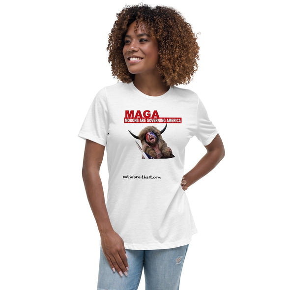 Morons Are Governing America Women's Relaxed T-Shirt notsobreitbart.com