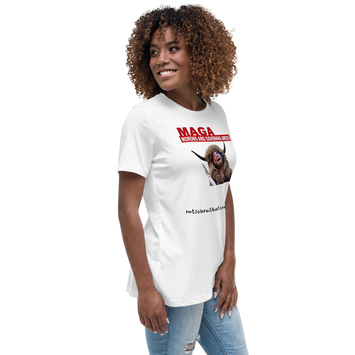 Morons Are Governing America Women's Relaxed T-Shirt notsobreitbart.com